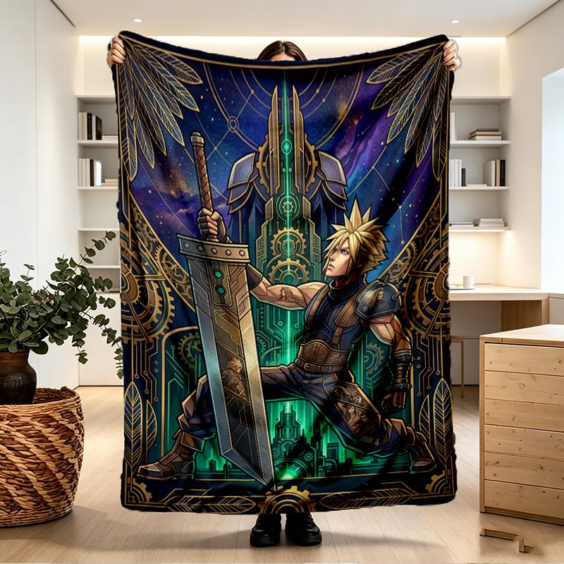 Final Fantasy Print Blanket - Soft & Comfortable, for Bedroom, Travel, Sofa, Home Decoration - Birthday Christmas Gift for Friend