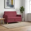 Storage Sofa In Burgundy 122 X 78 X 87 Cm Polyester