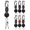 Extendable Keychains Clip Badges Holder Heavy Duties Coiled Steel Cable Rope