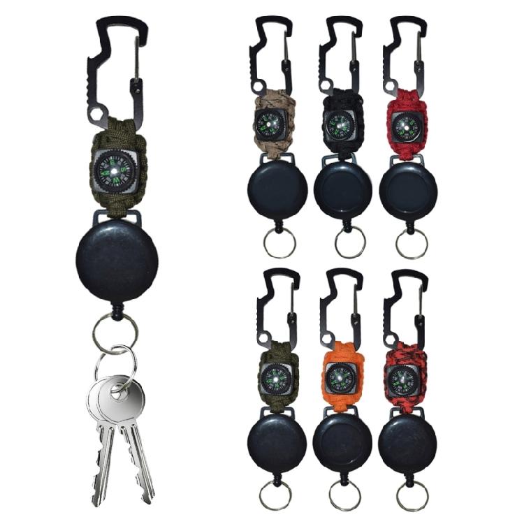 Extendable Keychains Clip Badges Holder Heavy Duties Coiled Steel Cable Rope