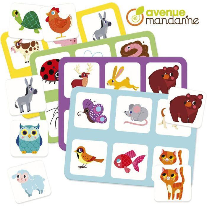Loto Animaux familiers - Mandarine - Jeu éducatif - Intérieur - Enfant - Mixte - 24 mois - 2 ans