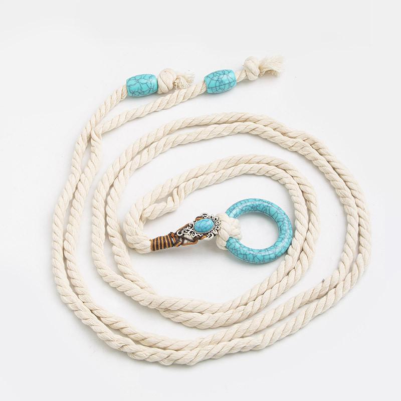 

Ethnic Style Cotton Waist Rope For Vacation Fashion білий