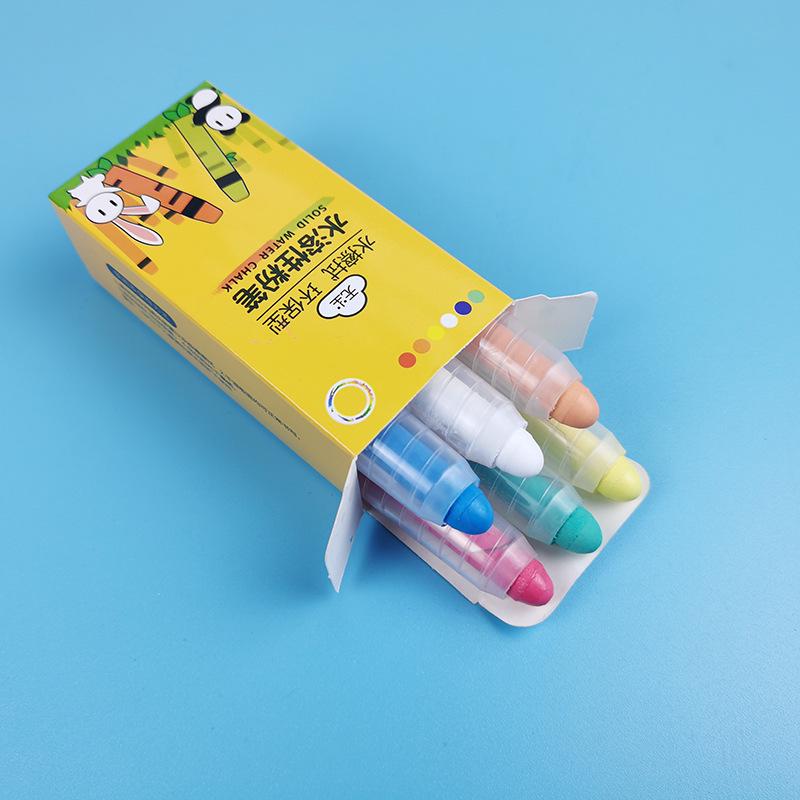 Washable, Vivid Water-Soluble Chalk: Dust-Free, Colorful, Erasable, with Clip for Teachers and Kids