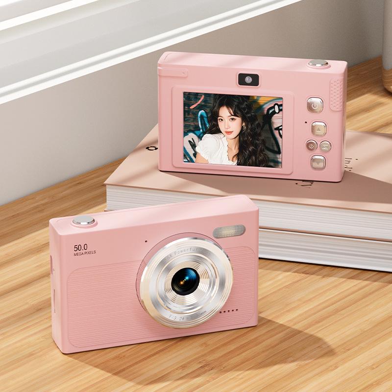 HD Dual-Camera Retro Digital Student Camera for Selfies and Travel