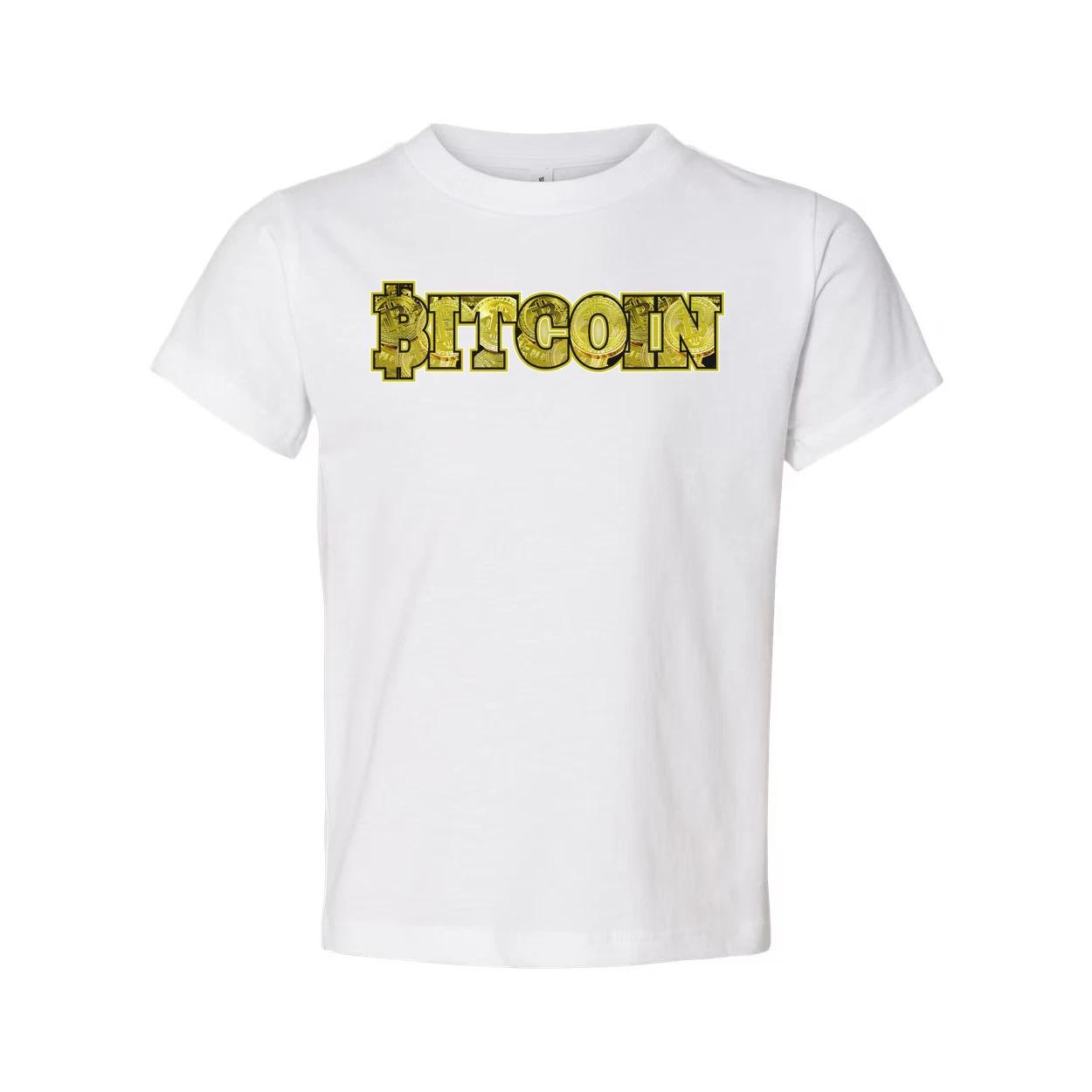 Bitcoin Graphic Unisex T Shirt With Gold Lettering Cryptocurrency Theme Casual W XL