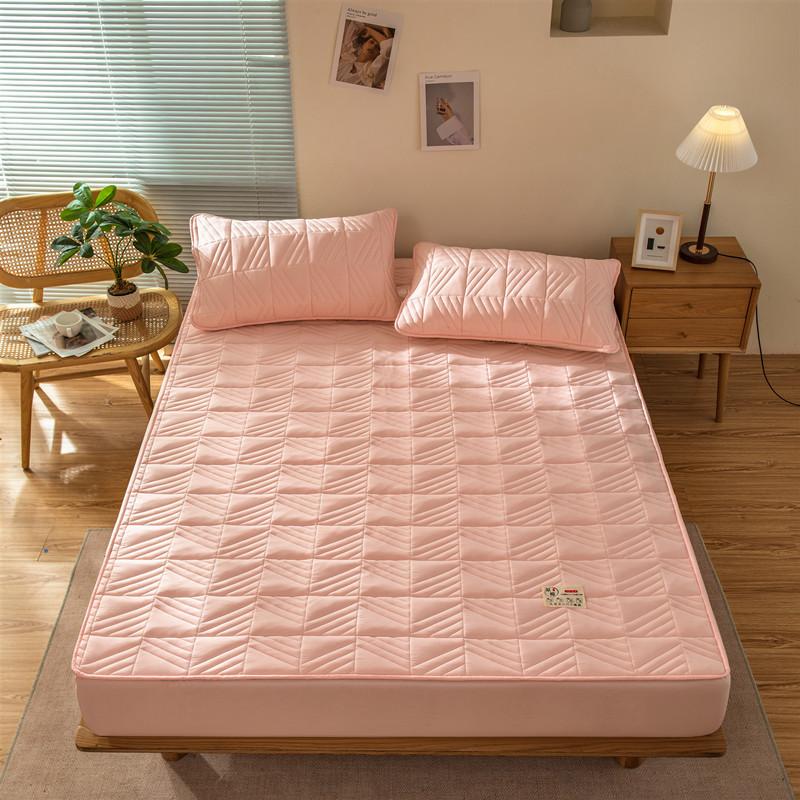 Soy Fibre Quilted Thicken Bedding Mattress Cover Bed Protector Cover Fitted Sheet Bedspread Sheets No Pillowcase