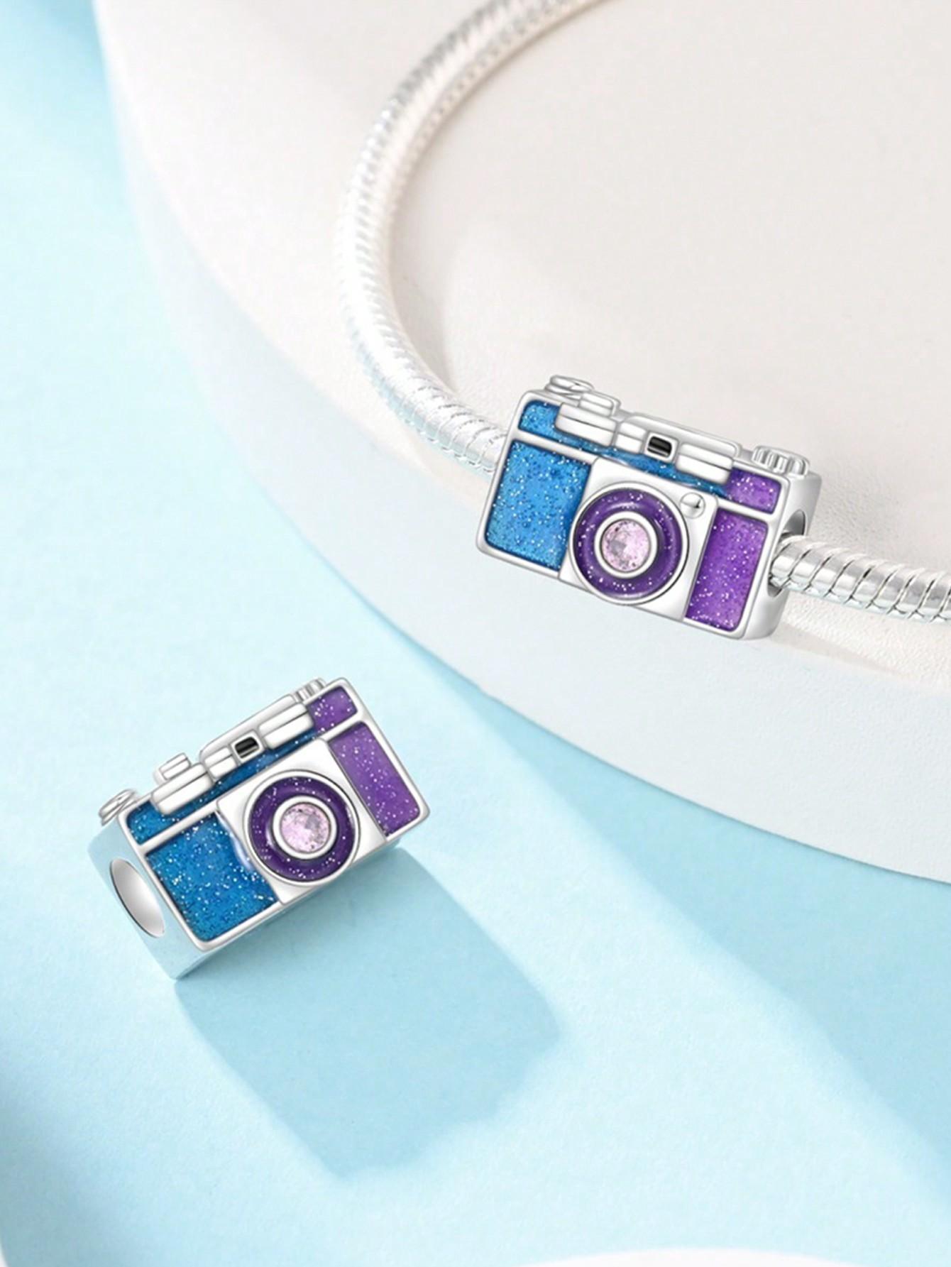 Посеребренные Оригинальные Шармы Багаж Пирамидальные Бусины Подходят для Браслета Женские Украшения Подарок