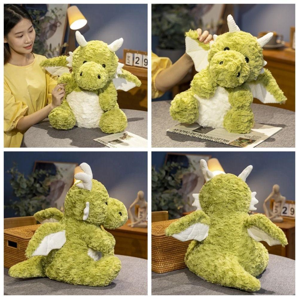 

Sitting Dragon Cartoon Sitting Dragon Plush Doll Flying Dragon Stuffed Animal Doll Christmas Gift 21cm білий