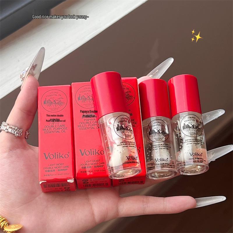 VOLIKO Papaya Lip Essence: Hydrating & Exfoliating Lip Oil for Men & Women - Australian Bestseller