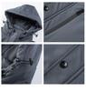 2025 Men's Mid-Length Winter-Autumn Thickened Cotton Jacket with Detachable Hood and Plus Velvet Lining.