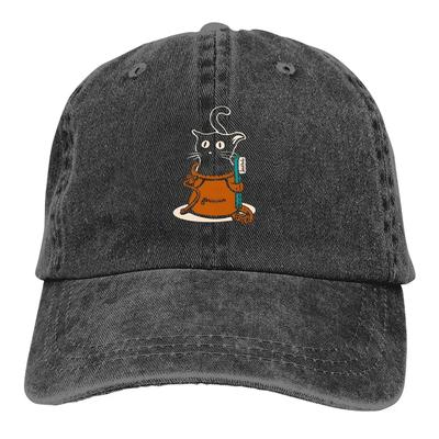 Casquette de baseball pour homme lavée Chat dans un sac à magnésie Trucker Snapback Casquettes de cowboy Chapeau de papa Alpiniste Chapeaux de golf