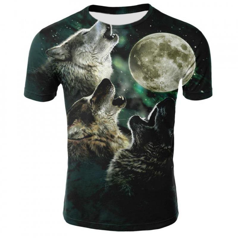 New Beast Animal Wolf Head Pattern 3D Printed T-shirt Plus Size Comfortable Personalized Daily Versatile Short Sleeve T-shirt