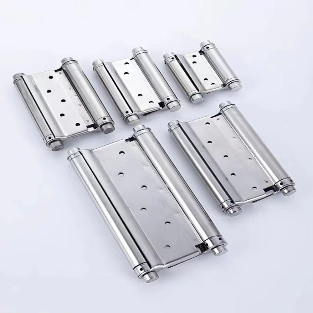 1Pcs Double Opening Door Hinge With Inner And Outer Free Spring Hinge  Hardware Accessory