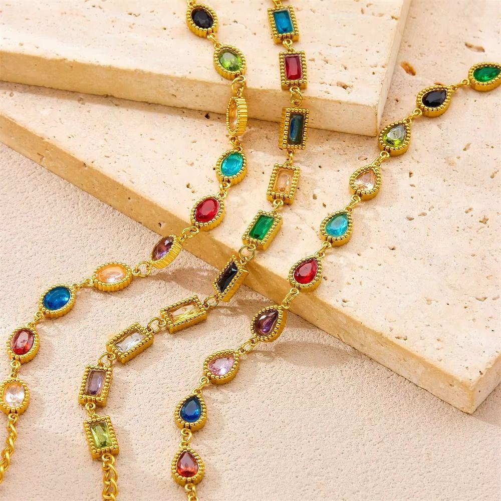 Stainless Steel Charm Bracelet Adjustable Hand Chain Vintage Wrist Chain  Gift