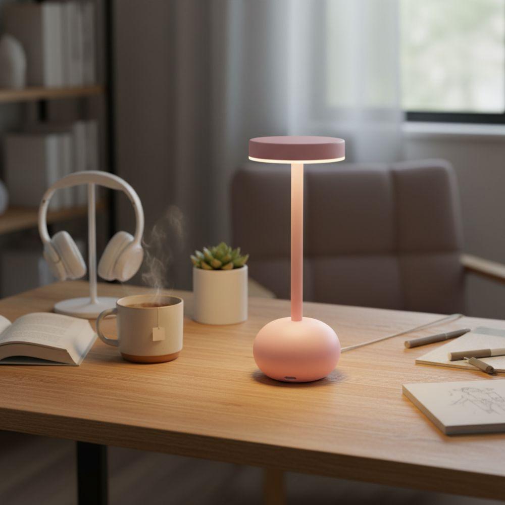 Metal Touch-Control Table Lamp Stepless Dimming USB Charging Reading Light Eye-Caring Smart LED Desk Lamp Restaurant Ambiance