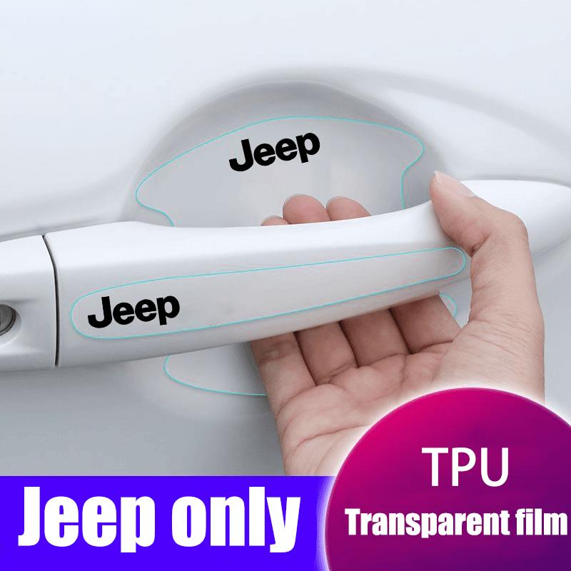 8Pcs TPU Car Door Bowl Anti-scratch Sticker Decals Accessories For Jeep Grand Cherokee Wrangler JK Gladiator Compass Renegade AMX1