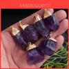 Natürlicher Amethyst Anhänger Kristall Rohstein Halskette Für Boho Stil Schmuck Sammler