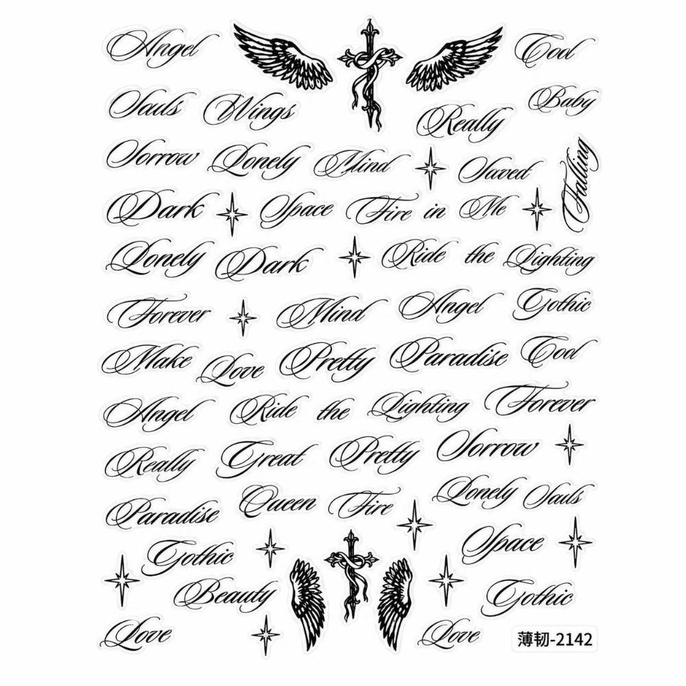 Self-Adhesive Wing Nail Art Stickers Thin Nail Decorations Nail Decorative Stickers Home DIY