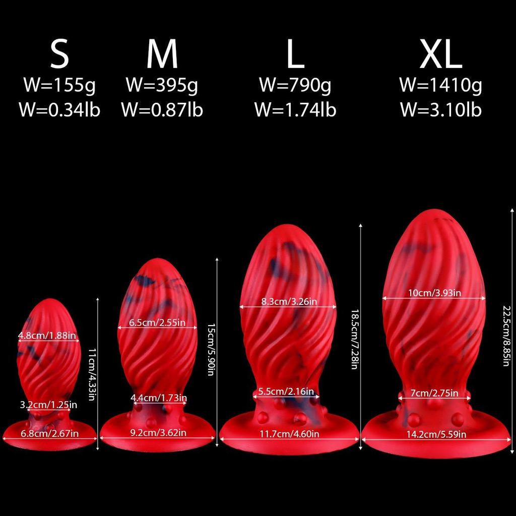 Super Big Beads Anal Plug Soft Silicone Huge Butt Plug Dilator Anal Massage Spiral Anal Toys Masturbation Sex Toy For Women Men