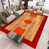 Soccer Field Basketball Court Carpet Mat Rug Sports Theme Home Decoration with Realistic Stadium Design for Living Room Bedroom