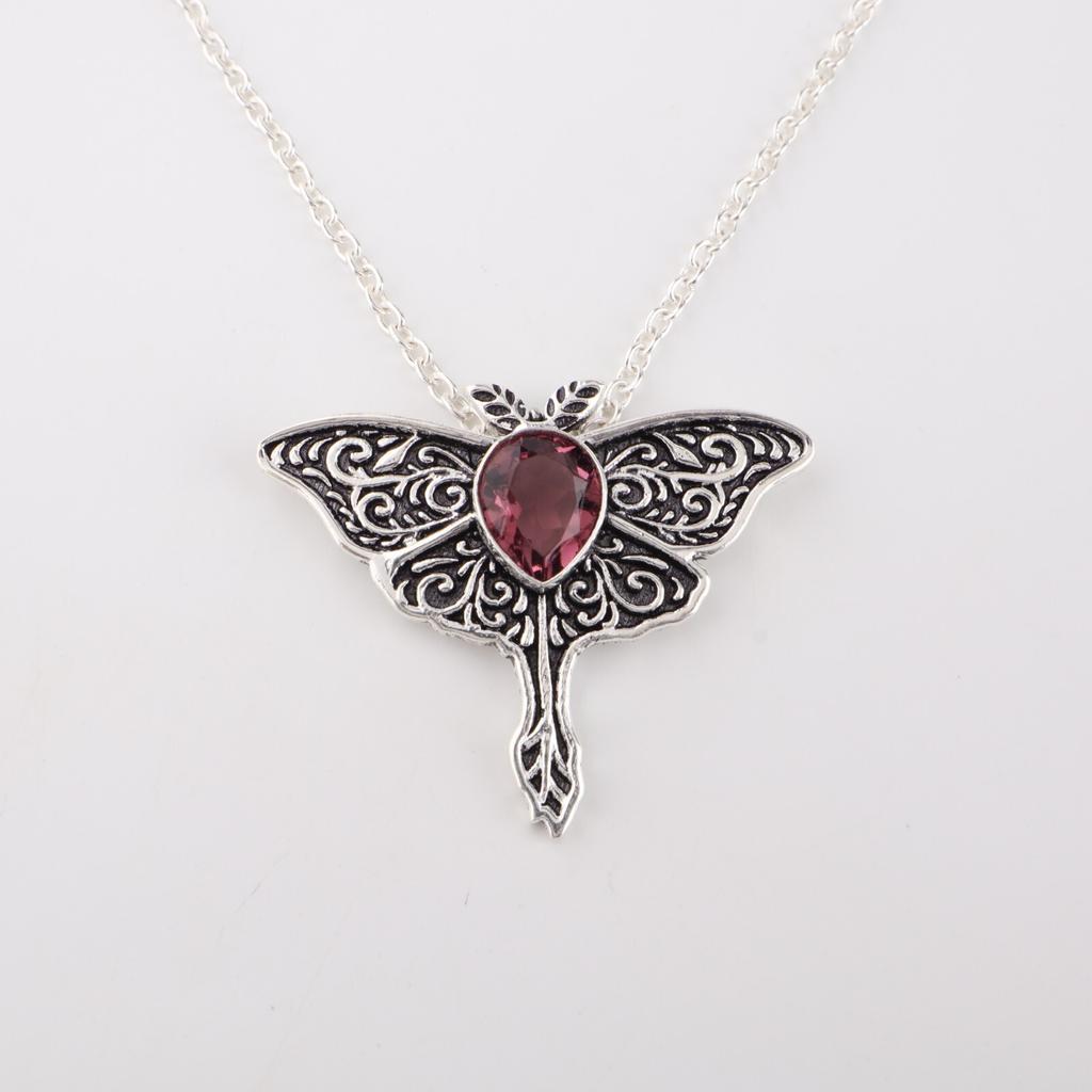 Rhodolite Gemstone 925 Sterling Silver Women Jewelry Pendant  1.2" Gift For Her CP-31-4