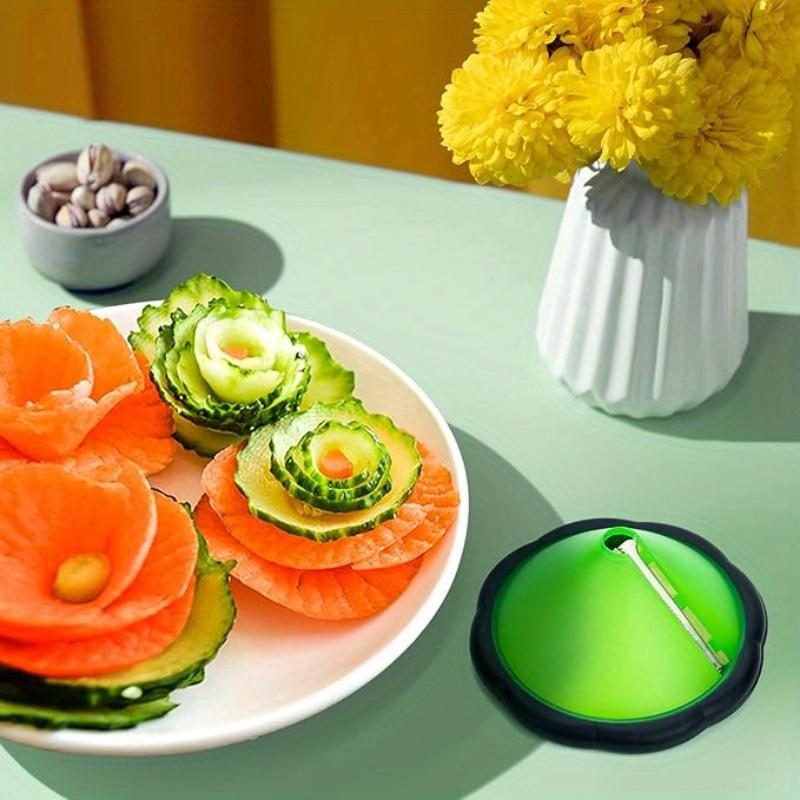 1pc Vegetable Salad Roll Creative Fruit Carver Cucumber Radish Spiral Slicer Cutting Pattern Tool Knife