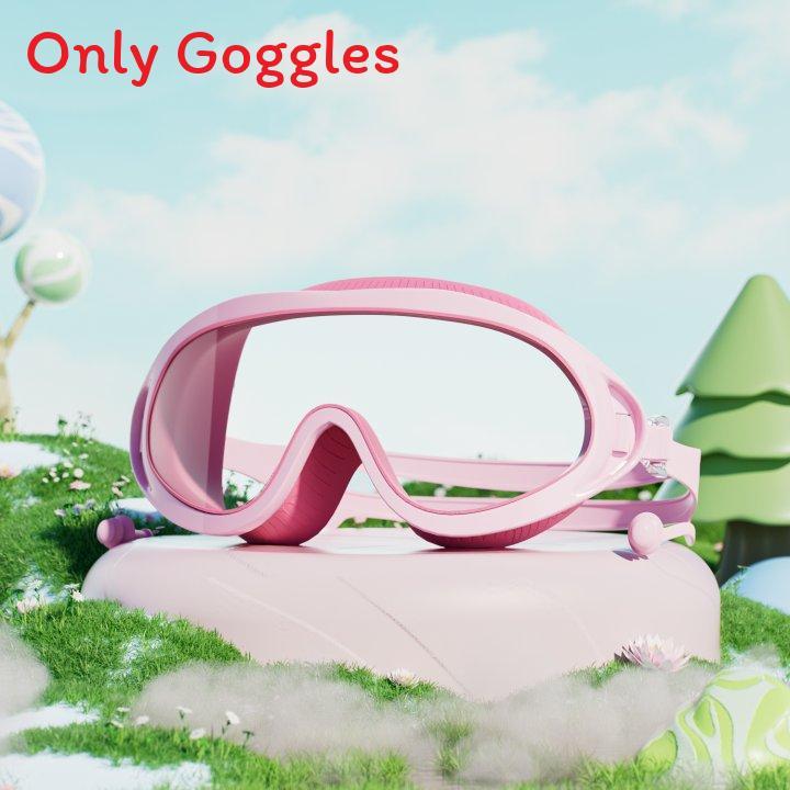 

Childrens Swimming Goggles High Definition Anti Fog Waterproof Large Frame With Silicone Cap For Kids Swimming Practice Style 4