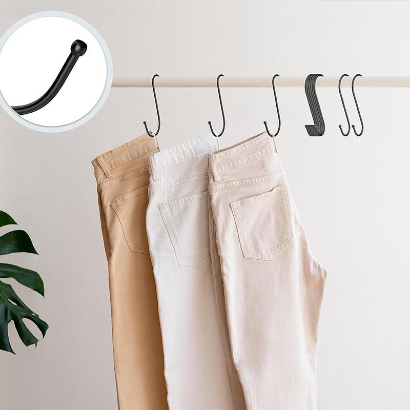 Cross-Border S-shaped Iron Hooks: 11 Specifications In Black & Silver for Hanging and Connecting