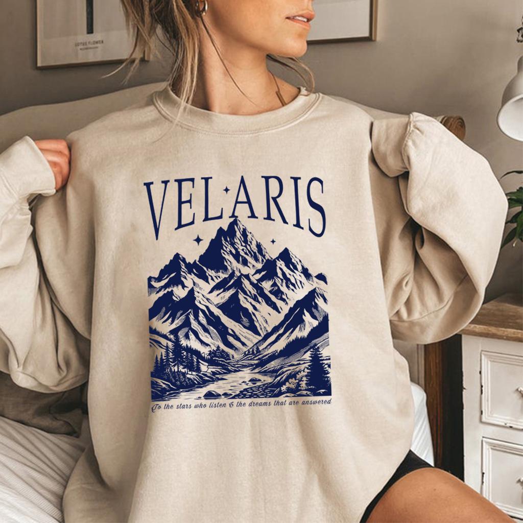 Velaris Sweatshirt The Night Court Sweatshirt ACOTAR Shirt A Court of Thorns and Rose Hoodie Unisex Crewneck Sweatshirts SJM Top