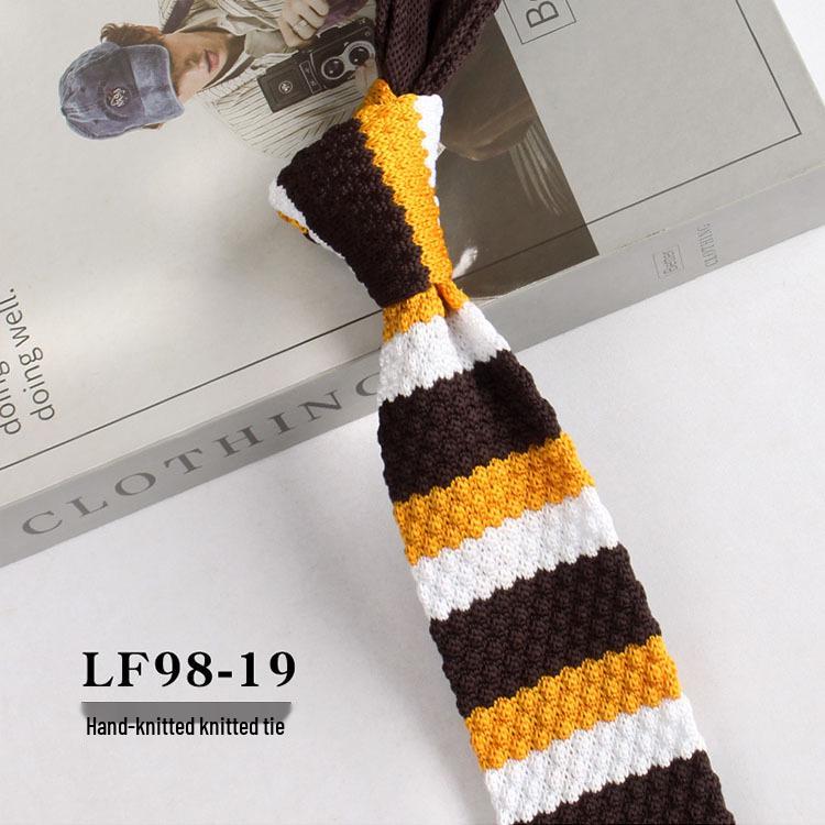 Stylish British Casual Slim Fit Knit Wool Tie, Unisex, 6cm Width.