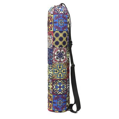 75*16cm Printed Canvas Yoga Mat Bag Carrier Sport Gym Bags Fitness Training Storage Case