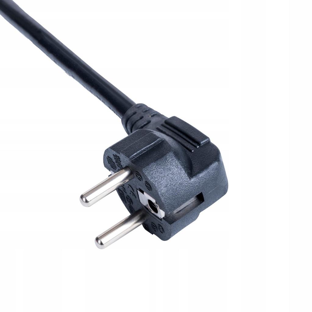 Kabel zasilający Akyga AK-NB-01A CEE 7/7 - IEC C5 do notebooka (koniczynka) 250V/50Hz 2,5A 3m czarny