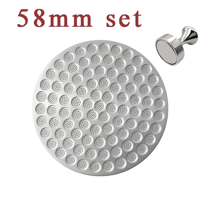 51/53/58mm Magnetic Espresso Puck Screen with Removal Hammer Set Double Layer Stainless Steel Coffee Filter Mesh for Espresso