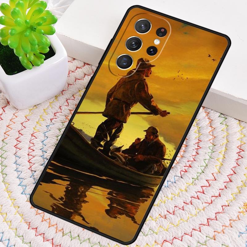 

Hunting Animal Fishing Man Silicone Phone Case For Samsung Galaxy note 10 pro S26 S25 S24 S23 S22 S21 Plus S25Ultra Capa Cover Galaxy S26