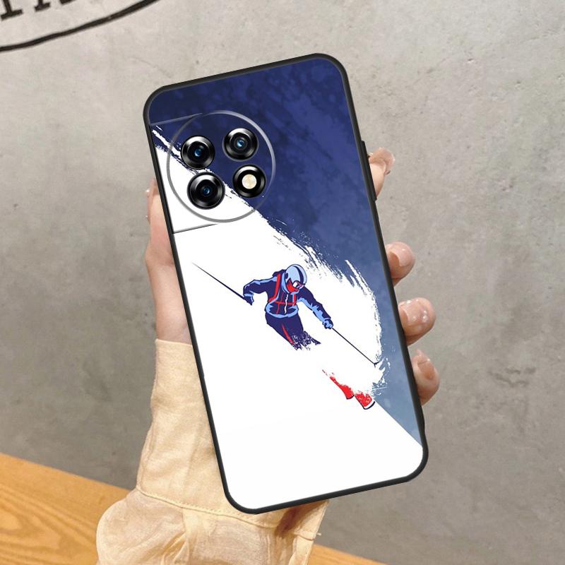 Skiing Snow Snowboard Ski Case For OnePlus 8 9 10 Pro 15 13 12 11 13T 13R 12R 10T 8T Nord CE 5 2 3 4 Lite N20 N30 Cover