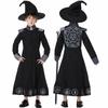Halloween Costume Robe Wizard Witch Cosplay Outfit Adults Kids Unisex Fantasy Role Play Party Dress