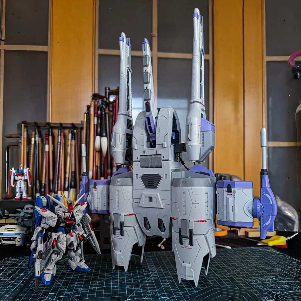 Mo Yu Driving Force 1/144 Meteor Mobile Suit Action Figures Flying Backpack Equipment Embedded Assemble Model Toys With Light