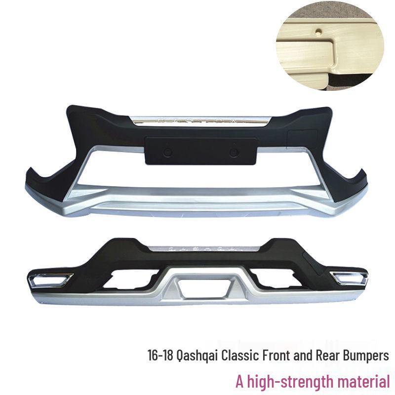 Compatible Front & Rear Bumper Guards for 08-17 Qashqai, Modified Body Kit Accessories