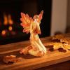 Maple Leaf Female Sculpture, Resin Prayer Angel Statue for Fall Thanksgiving, Home Office, Living Room, Church, Desktop Decoration