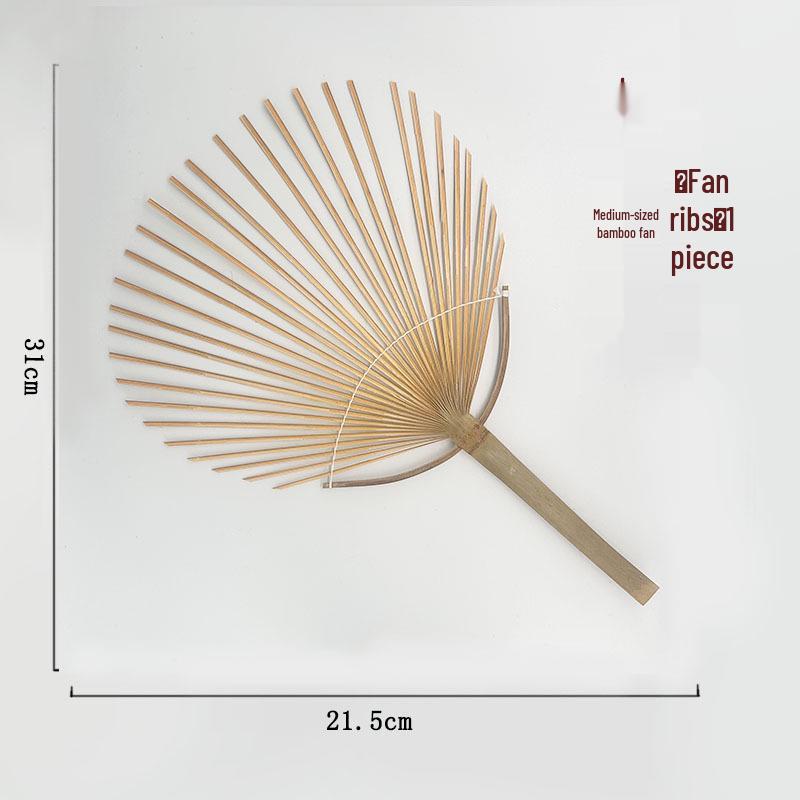 Zhuang Brocade Bamboo Fan Material Kit - Intangible Cultural Heritage Round Fan for Kindergarten