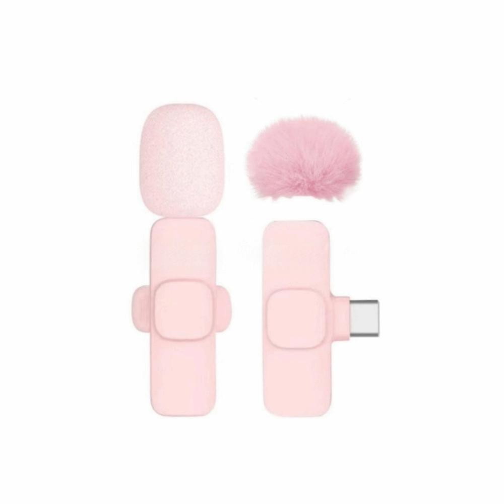 1/2Pcs Pink Lapel Microphone Wireless Mobile Phone Microphone Mini Microphone Livestream