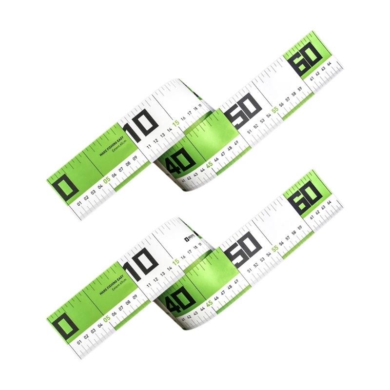 

25Inch Flexible Fish Ruler Fish Measuring Tape Sticker Tape for Boats Kayaks Fishing Fish Measuring Device Fishing Ruler 1 зелений