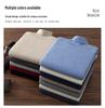Men's High Neck Cashmere Sweater - Solid Color, Long Sleeve Knitwear for Casual and Business Wear