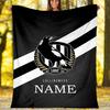 Customizable Football Throw Blanket – Personalized Name, All-Season Cozy Snug Blanket, Machine Washable, Personalized Blanket
