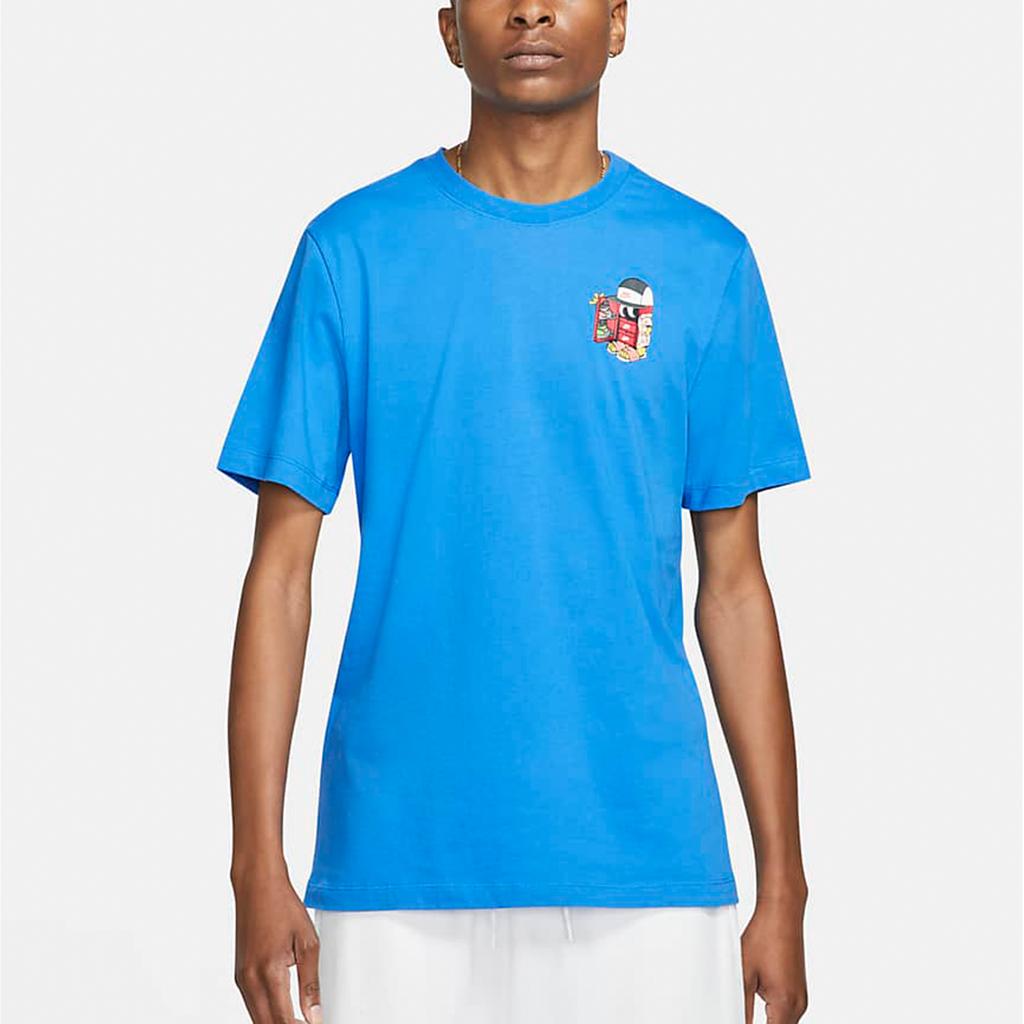 Nike Sportswear Shoebox Print Round-Neck Short Sleeve T-Shirt Men Tops Blue DD1261-435
