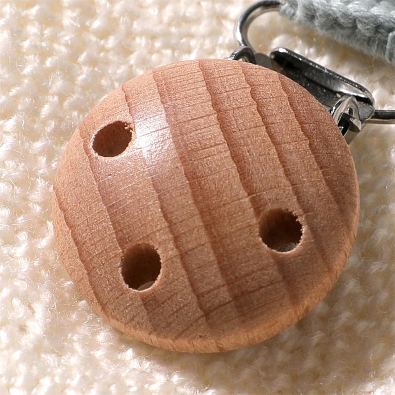 Pack of 2Pcs Handwoven Baby Pacifier Clip Chain Hand-knitting Toddler Feeding Bottle Strap Belt for Infants