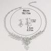 Luxury Necklace Earrings Set Exquisite Crystal Necklace Set Rhinestone Jewelry Set  Banquet