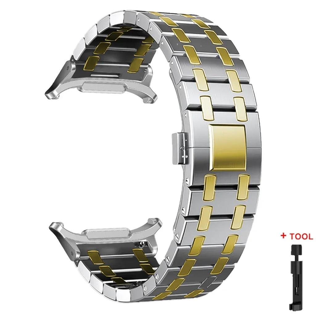 Luxury Titanium Band for Samsung Watch 7 Ultra 47mm Watchband Link Bracelet for samsung galaxy ultra 7 47MM No Gaps Metal Strap