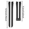 Two-Tone Vertical Stripe Silicone Strap with Magnetic Clasp for Samsung Watch4/5/6/7/FE 40/44mm Sports Watch Strap