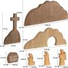 Easter Decorations for Home Wooden Christian Figurine Tabletop Christian Empty Tomb Figurine for Holiday Party Celebration